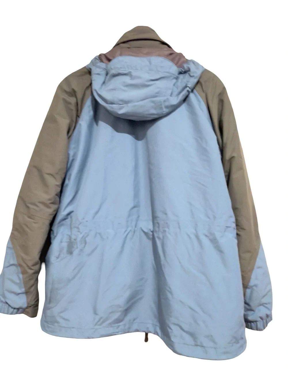 The North Face Men's Dusty Blue and Gray Hooded Rain Jacket